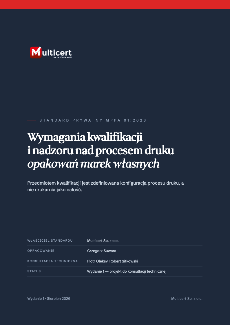 Okładka standardu Multicert MPPA 01:2026