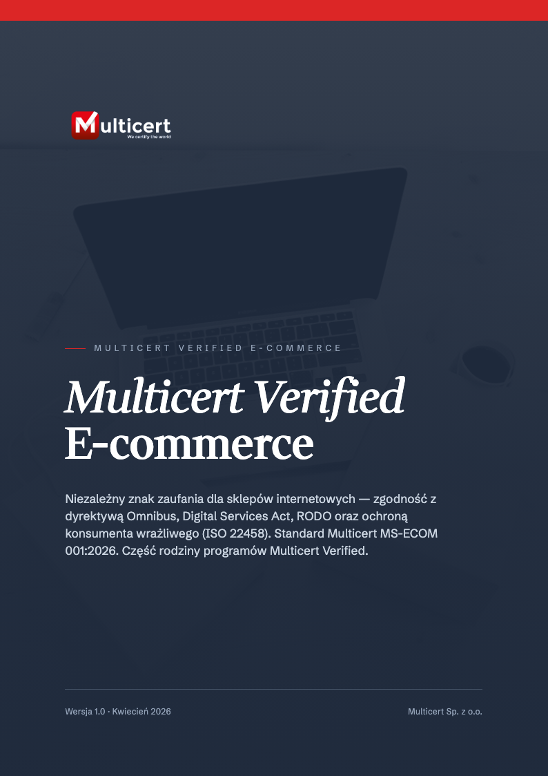 Okładka dokumentu: Multicert Verified E-commerce
