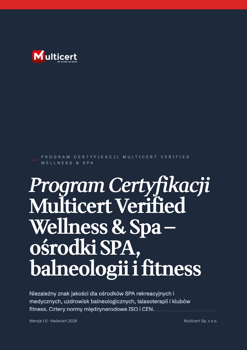 Okładka dokumentu: Program Certyfikacji Multicert Verified Wellness & Spa