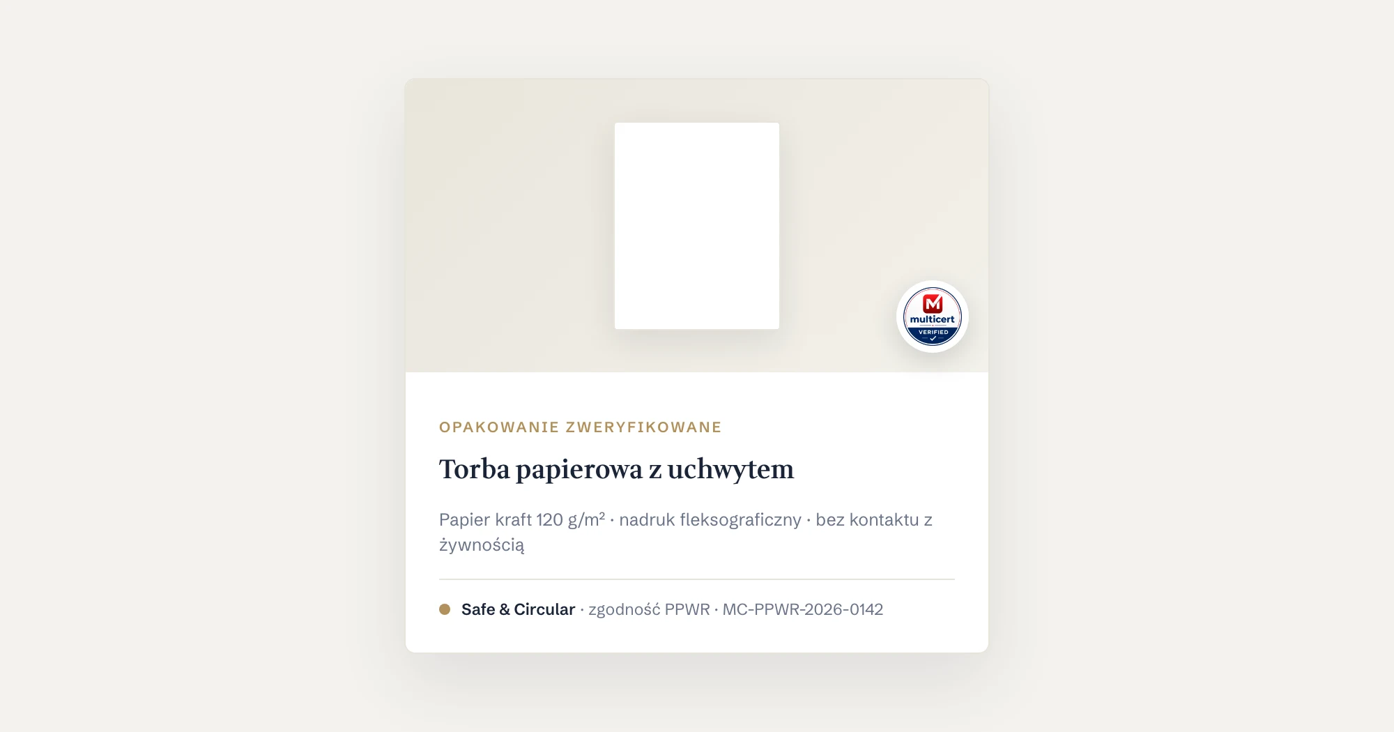 Znak Safe & Circular na karcie produktu B2B